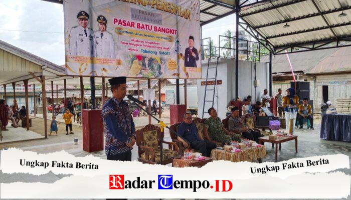 Dandim 1008/Tabalong Dukung Akselerasi Pengelolaan Pasar Mingguan, Dampingi Bupati Resmikan Pasar Batu Bangkit