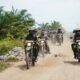 Gunakan Sepeda Motor, Dansatgas TMMD Ke-129 Tinjau Sasaran Fisik Penimbunan Jalan