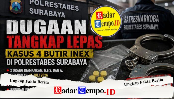 Dugaan Tangkap Lepas Kasus Empat Butir Inex di Polrestabes Surabaya Jadi Sorotan, Benarkah Ada Aliran Dana Rp70 Juta?