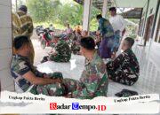 Satgas TMMD Ke-129 Pererat Kedekatan dengan Warga Lewat Komsos Usai Salat Jum’at