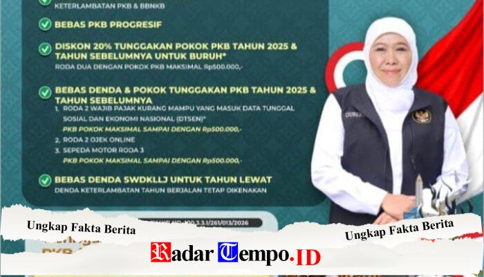 Sambut HUT Ke-81 RI, Pemprov Jatim Berlakukan Pemutihan Pajak Kendaraan Selama Agustus 2026