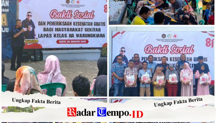 Semarak HUT ke-81 Kemerdekaan RI, Lapas Warungkiara Gelar Bakti Sosial dan Pemeriksaan Kesehatan Gratis bagi Masyarakat
