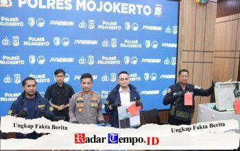 Polres Mojokerto Amankan 3 Tersangka Pencurian Brankas isi Rp.1,4 Miliar Milik Kampus UAC Pacet