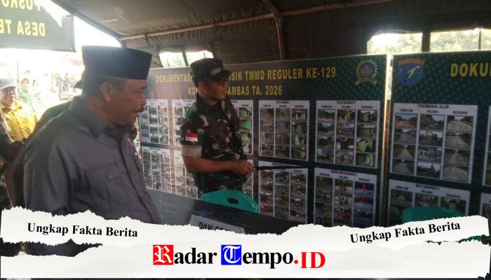 Selesai Upacara Penutupan, Danrem 121/Abw Brigjen TNI Purnomosidi, S.I.P., M.A.P., M.Han. Sambangi Posko TMMD Reguler ke-129