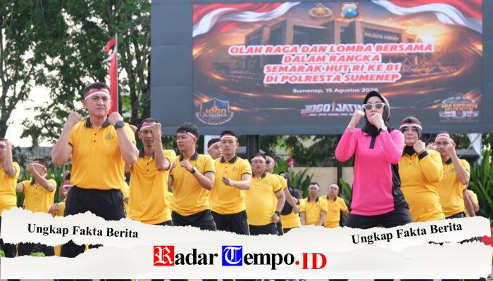Polresta Sumenep Semarakkan HUT RI ke-81 dengan Olahraga dan Aneka Lomba Kebersamaan