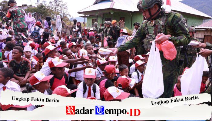 Tumbuhkan Cinta Tanah Air, Satgas Yonif 621/Manuntung Semarakkan HUT ke-81 RI di Sinak