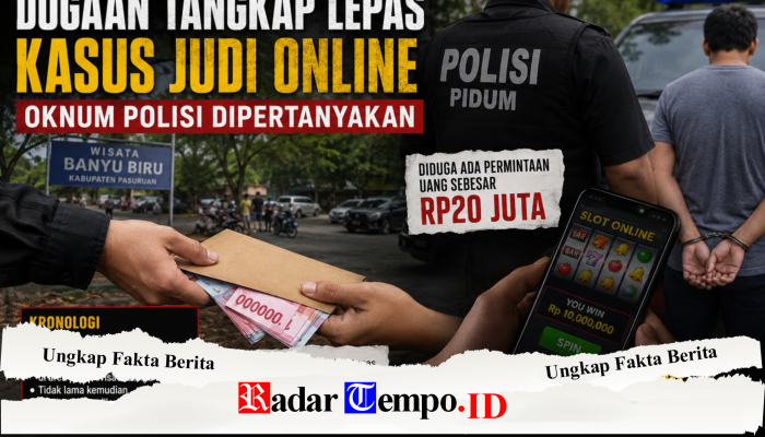 Dugaan Pelepasan Terduga Pelaku Judol di Pasuruan Mencuat, Penanganan Oknum Polisi Dipertanyakan