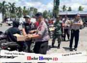 Aksi Humanis Polres Bondowoso, Berbagi Air Minum Gratis untuk Warga Antre di SPBU