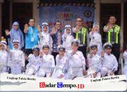 Satlantas Polres Gresik Kenalkan Tertib Lalu Lintas Sejak Dini, Anak-Anak Belajar Rambu Sambil Bersepeda
