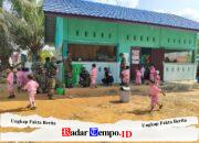 Karya Bakti Sambut HUT TNI, Kodim 1009/Tanah Laut Rehab TK Nur Kasih Ibu Karang Rejo