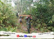 Sambut HUT ke-81 TNI, Kodim 1002/HST Perbaiki Jalan Usaha Tani dan Jembatan di Tanah Habang