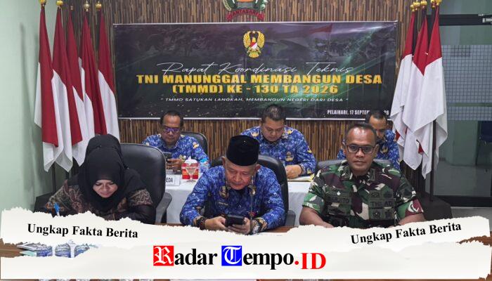 Bersama Jajaran Yang Mewakili Pemda Tala, Kasdim 1009/Tla Ikuti Rakornis TMMD Ke-130 Melalui Vicon