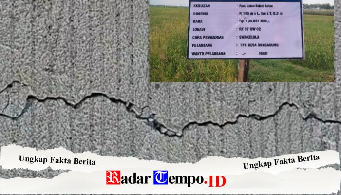 Diduga Proyek Jalan Rabat Beton Di kerjakan oleh Pihak ke Tiga. Desa Sukoagung Pati jadi Disorot