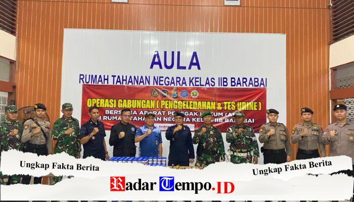 Kodim 1002/HST Turut Perkuat Pemberantasan Narkoba Melalui Razia Gabungan di Rutan Barabai