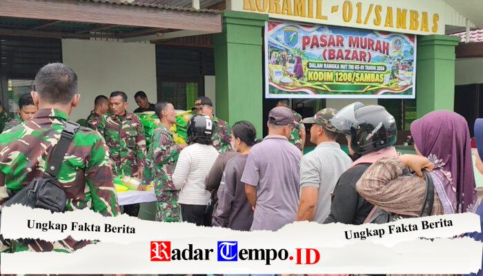 Sambut Peringatan HUT TNI ke-81, Kodim 1208/Sambas Gelar Bazar Murah untuk Masyarakat
