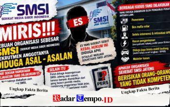 Miris!!! Sebuah organisasi sebesar SMSI (Serikat Media Siber Indonesia) rekrutmen anggotanya diduga asal – asalan