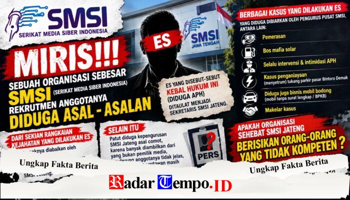 Miris!!! Sebuah organisasi sebesar SMSI (Serikat Media Siber Indonesia) rekrutmen anggotanya diduga asal – asalan