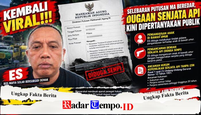 Nama ES Kembali Disorot, Putusan MA Picu Pertanyaan soal Dugaan Senjata Api