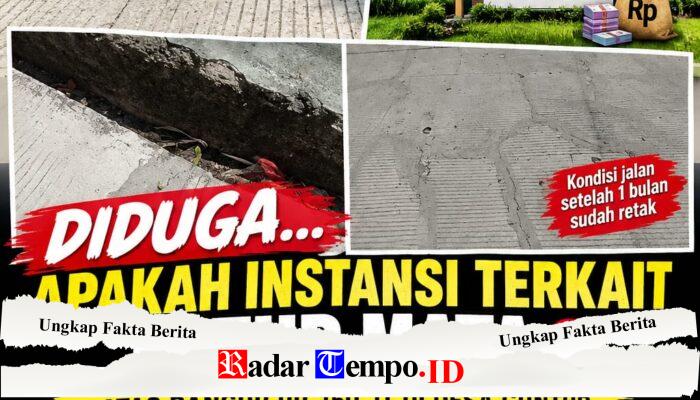 Baru Sebulan Retak, Proyek Bangub Rp150 Juta di Desa Guntur Jadi Sorotan