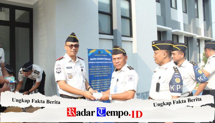 Jaga Kebugaran Petugas, Rutan Kelas I Surabaya Gelar Apel Pagi dan Pembagian Suplemen