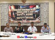 Satlantas Polres Gresik Gelar Coaching Clinic Keselamatan Berkendara Bersama Subdenpom