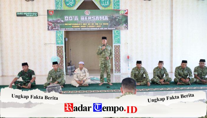 Kodim 1009/Tanah Laut Gelar Doa Bersama Jelang HUT TNI Ke-81