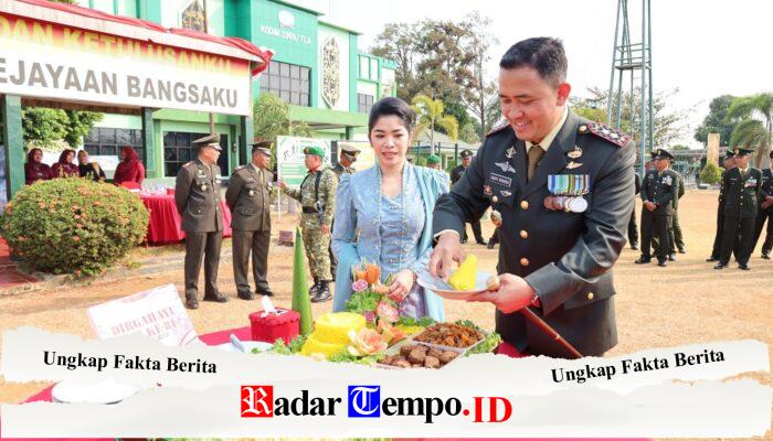 Berlangsung Khidmat, Dandim 1009/Tanah Laut Pimpin Upacara Peringatan HUT Ke-81 TNI di Makodim, Bacakan Amanat Panglima TNI