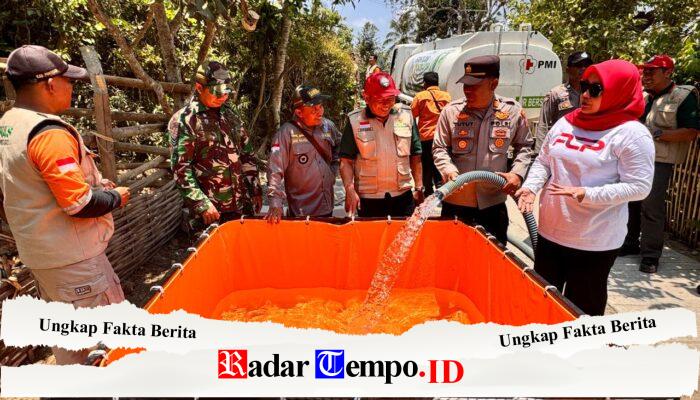 Sinergi Lintas Instansi, Polres Ponorogo Salurkan Bantuan Air Bersih untuk Warga Desa Tumpuk
