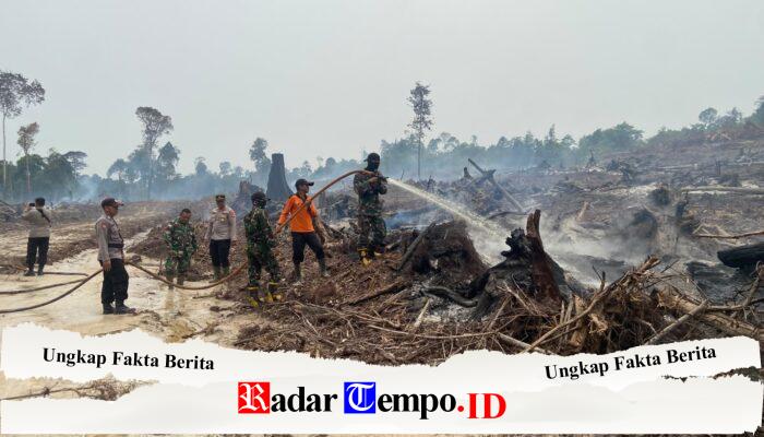 Satu Titik Api Terpantau, Anggota Koramil 06/Selakau Bersama Polsek Gerak Cepat Lakukan Pemadaman dan Pendinginan
