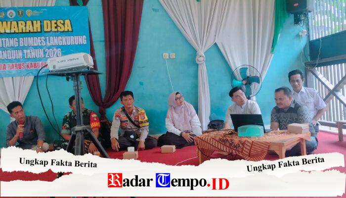 Babinsa Hadiri Musdes BUMDes Langkurung, Dorong Pengelolaan Usaha Desa yang Transparan dan Berkelanjutan